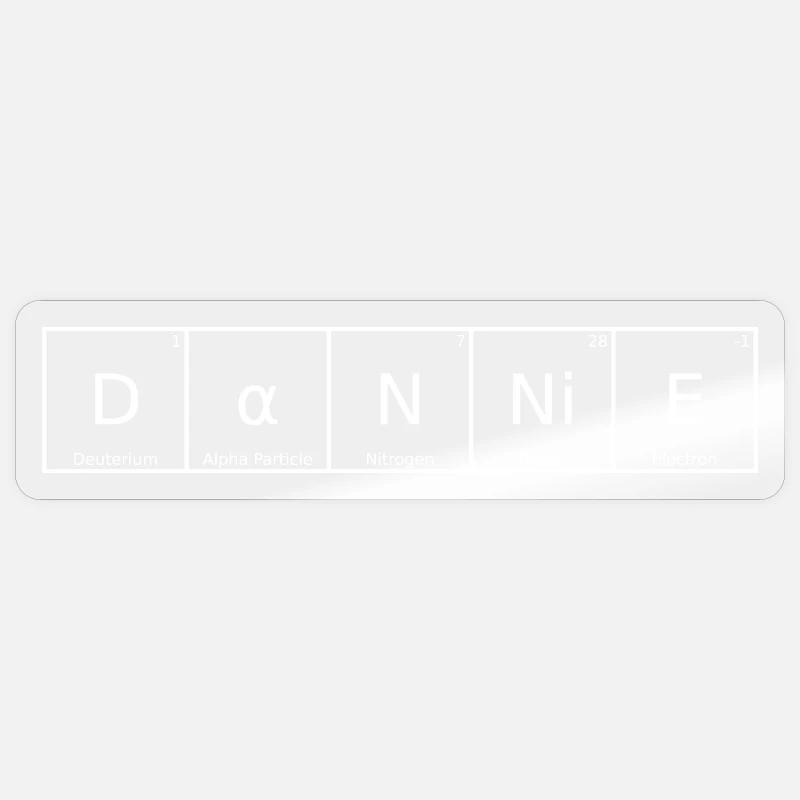 Dannie Surname First Name Chemistry Periodic Table Elements Sticker size S (10 x 10 cm)