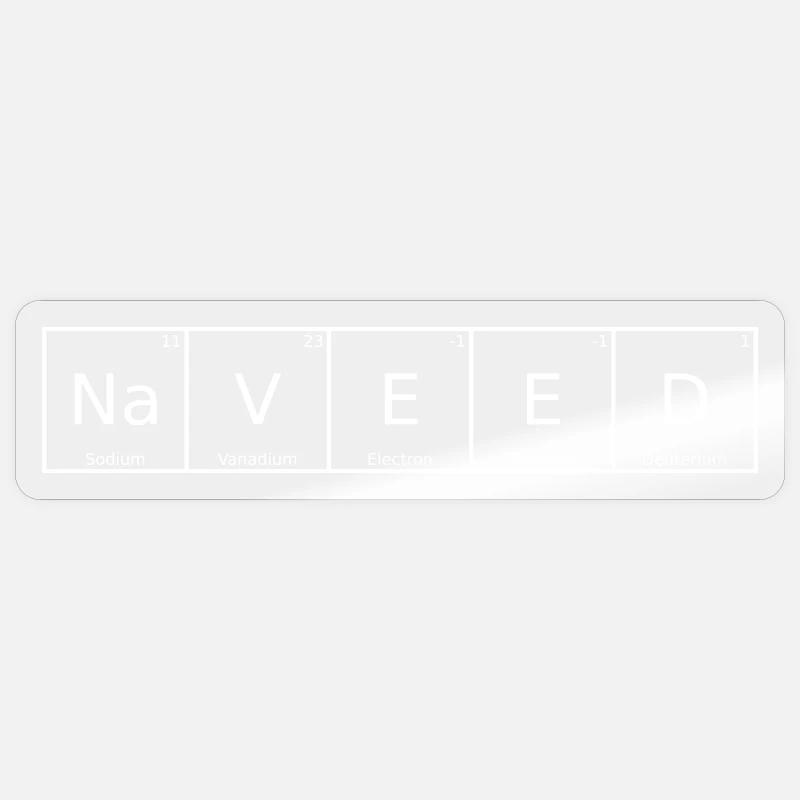 Naveed Name First Name Chemistry Periodic Table Elements Sticker size S (10 x 10 cm)
