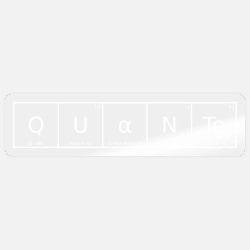 Quantum Name First Name Chemistry Periodic Table Elements Sticker size S (10 x 10 cm)