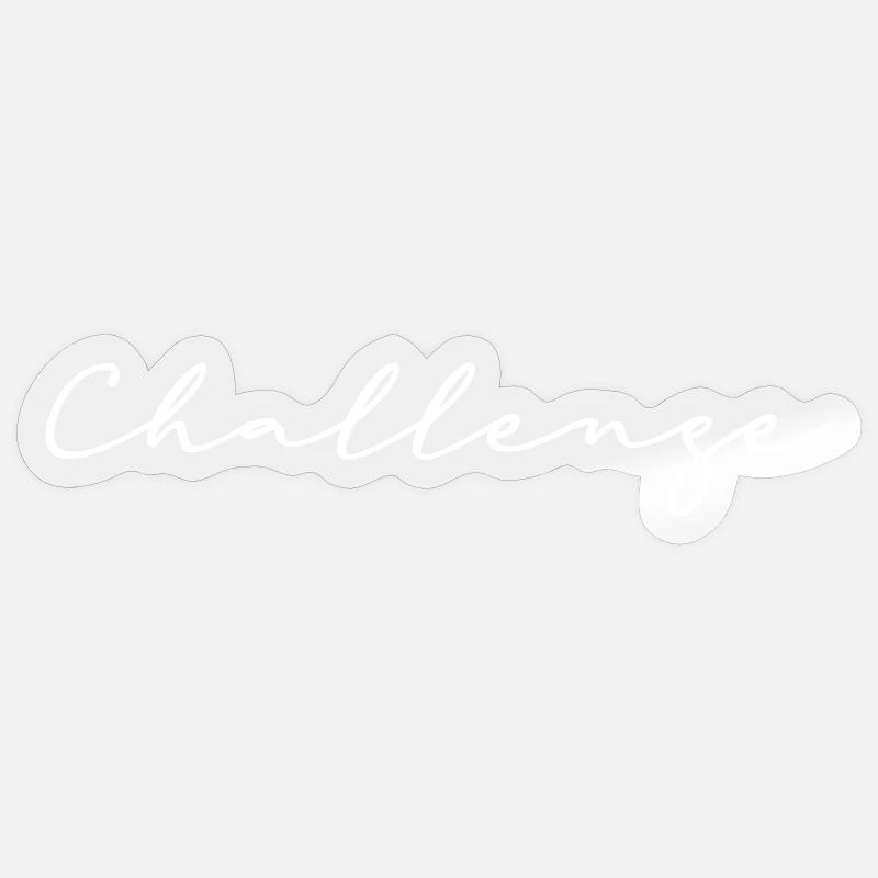 Herausforderung v2 - Sticker Größe S (10 x 10 cm) - Transparent glänzend