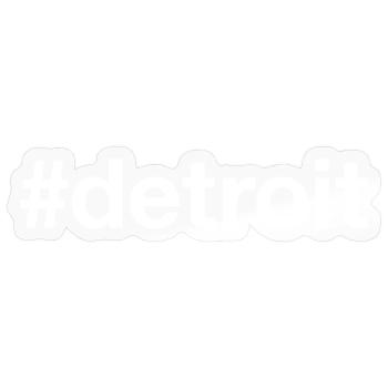 DETROIT Hashtag - Sticker size S (10 x 10 cm) - transparent glossy - Front