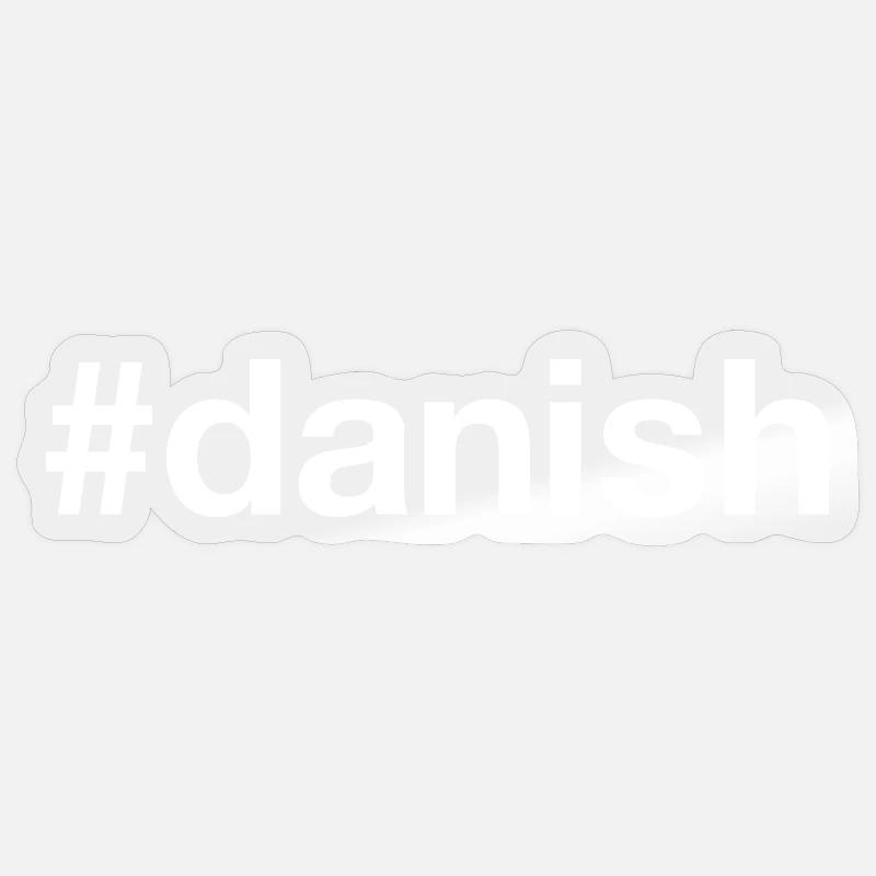 DANISH Danish Denmark - Sticker size S (10 x 10 cm) - transparent glossy
