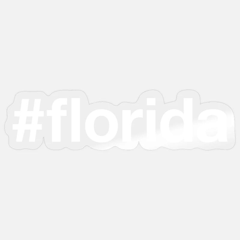 FLORIDA Hashtag - Sticker size S (10 x 10 cm) - transparent glossy