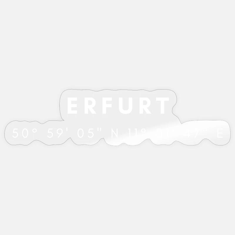 Erfurt Coordinates Sticker size S (10 x 10 cm)