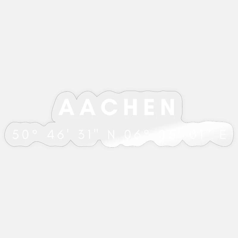 Aachen coordinates Sticker size S (10 x 10 cm)