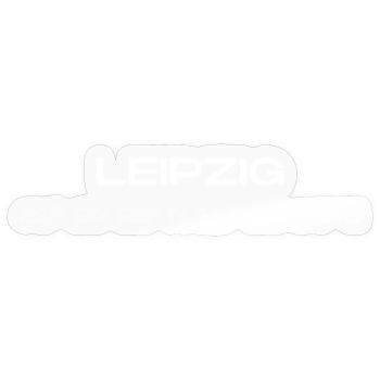 Leipzig Koordinaten - Sticker Größe S (10 x 10 cm) - Transparent glänzend - Vorne