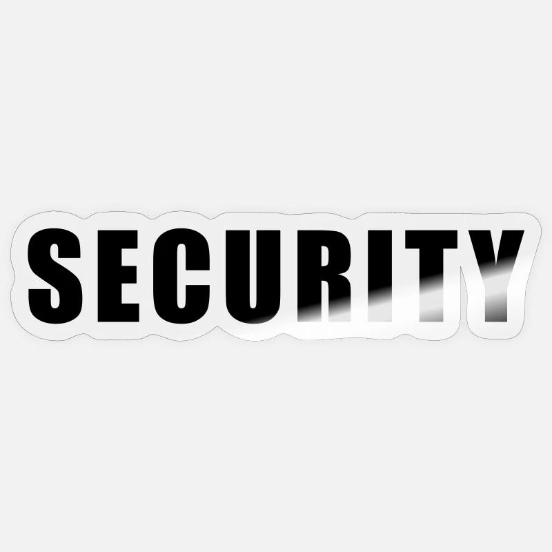 SÉCURITÉ - Sticker taille S (10 x 10 cm) - brillant transparent
