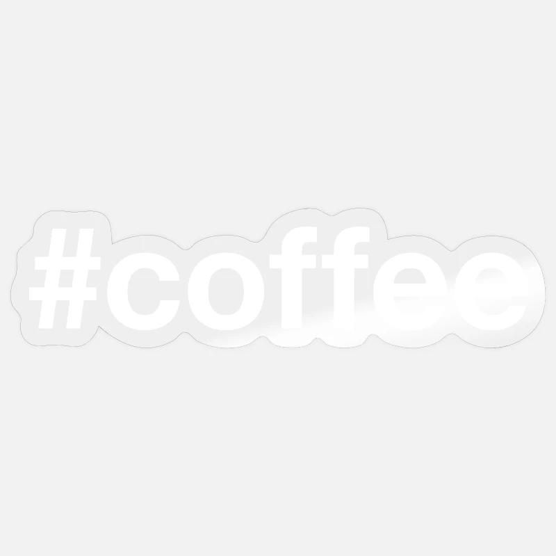 COFFEE Hashtag Kaffee Sticker size S (10 x 10 cm)