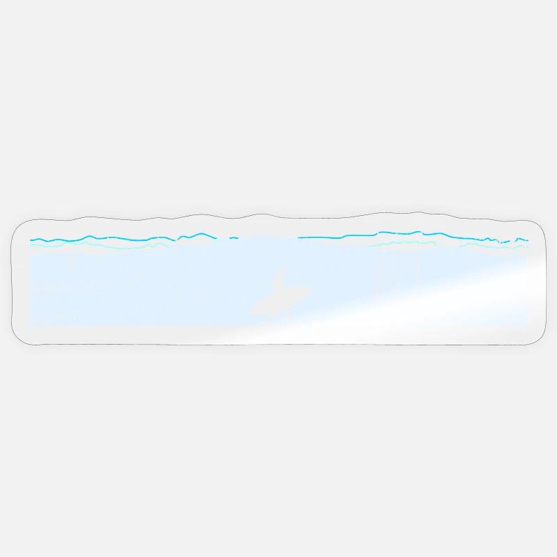 Grosse vague - Sticker taille S (10 x 10 cm) - brillant transparent