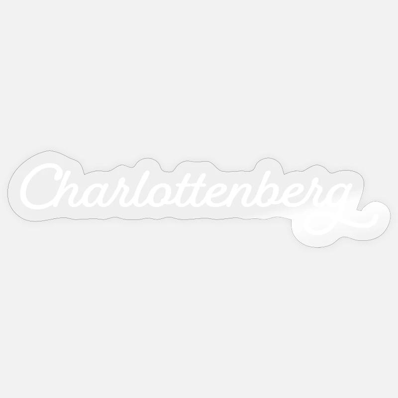 Charlottenberg white - Sticker size S (10 x 10 cm) - transparent glossy