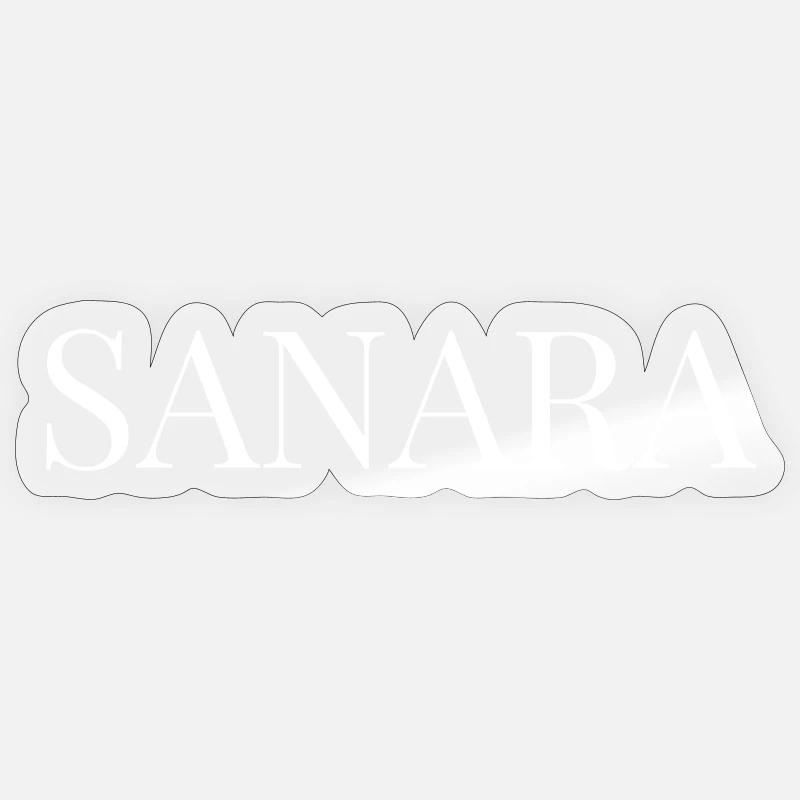 SANARA - Sticker size S (10 x 10 cm) - transparent glossy
