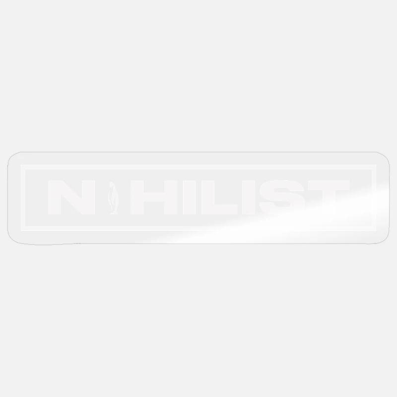 NIHILIST_PENGUIN_LIGHT - Sticker size S (10 x 10 cm) - transparent glossy