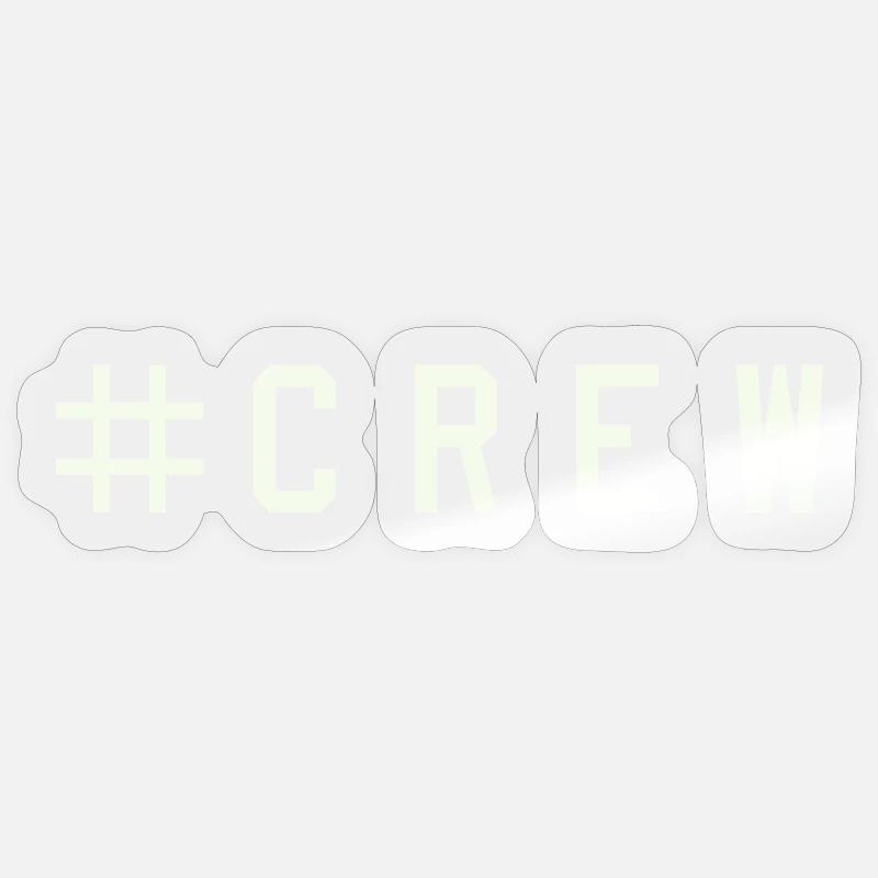 Crew - Sticker Größe S (10 x 10 cm) - Transparent glänzend