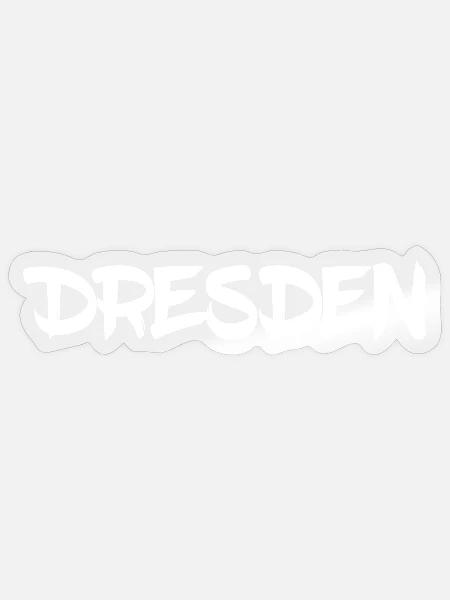 Dresden - Sachsen - Frauenkirche - Zwinger - Elbe - Sticker Größe S (10 x 10 cm) - Transparent glänzend