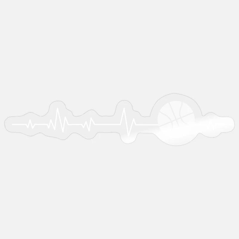 Basketteur - Sticker taille S (10 x 10 cm) - brillant transparent