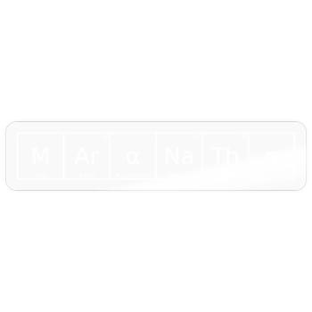 Maranatha Name First Name Chemistry Periodic Table - Sticker size S (10 x 10 cm) - transparent glossy - Front