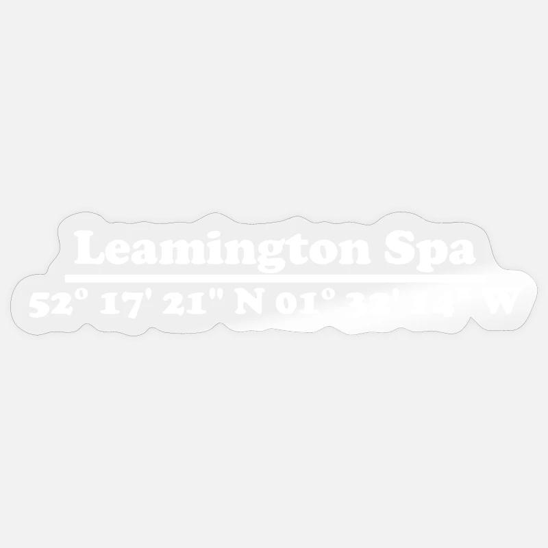 Leamington Spa Coordonnées - Sticker taille S (10 x 10 cm) - brillant transparent