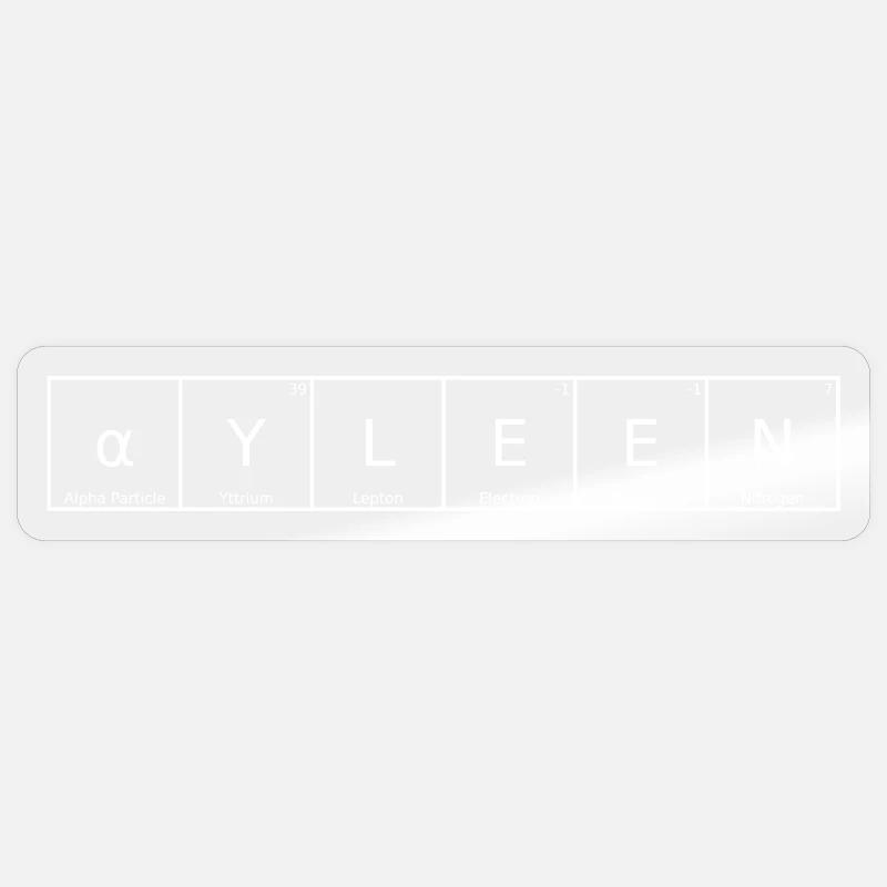Ayleen Name First Name Chemistry Periodic Table Elements Sticker size S (10 x 10 cm)