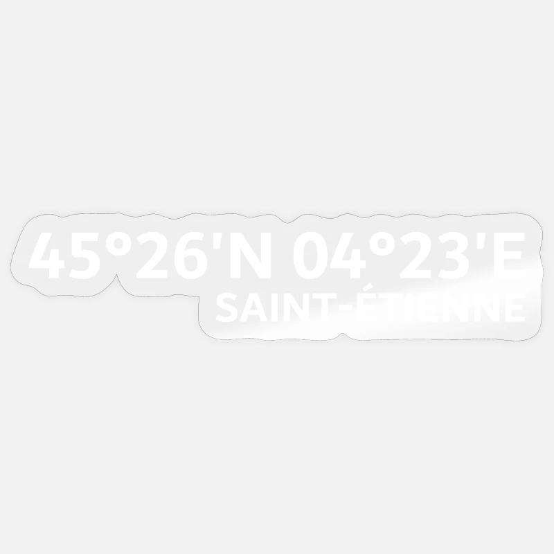 Saint-Étienne Coordinates Sticker size S (10 x 10 cm)