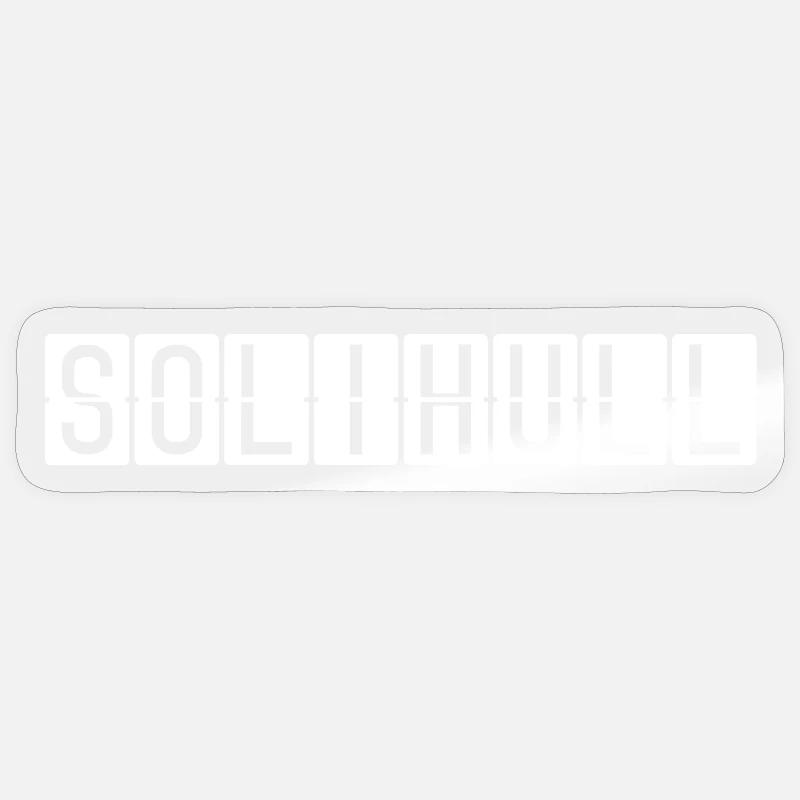 Solihull Airport Map - Sticker size S (10 x 10 cm) - transparent glossy