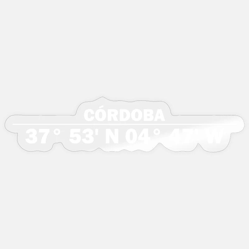 Córdoba coordinates Sticker size S (10 x 10 cm)