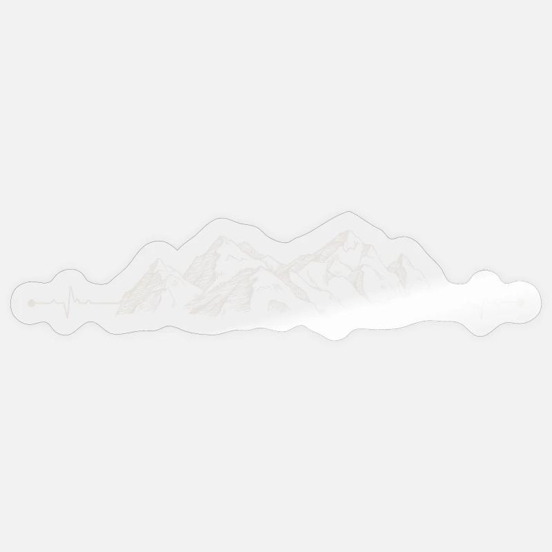 Pic Alpine Pulse - Sticker taille S (10 x 10 cm) - brillant transparent