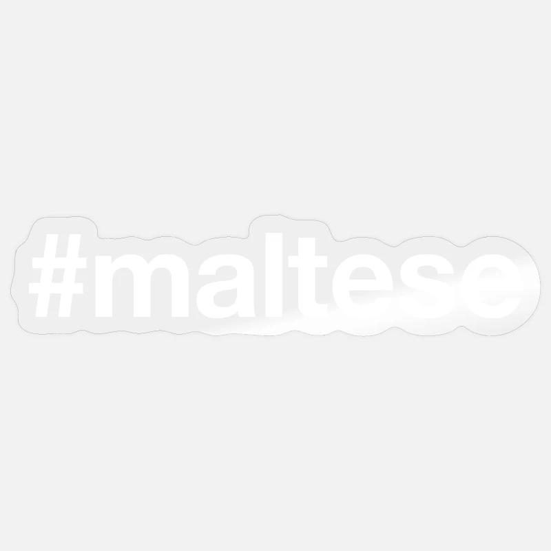 MALTAIS Malte Hashtag - Sticker taille S (10 x 10 cm) - brillant transparent