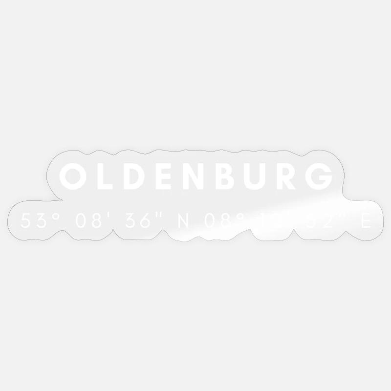 Oldenburg coordinates Sticker size S (10 x 10 cm)