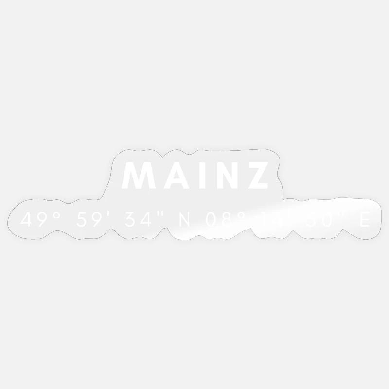Mainz coordinates Sticker size S (10 x 10 cm)