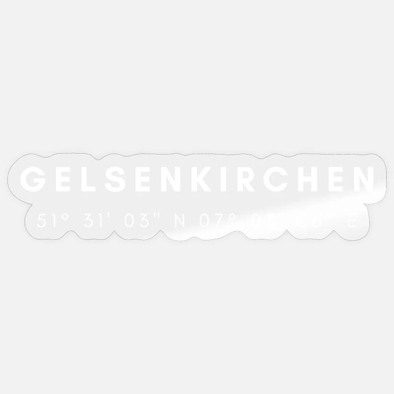 Gelsenkirchen coordinates Sticker size S (10 x 10 cm)