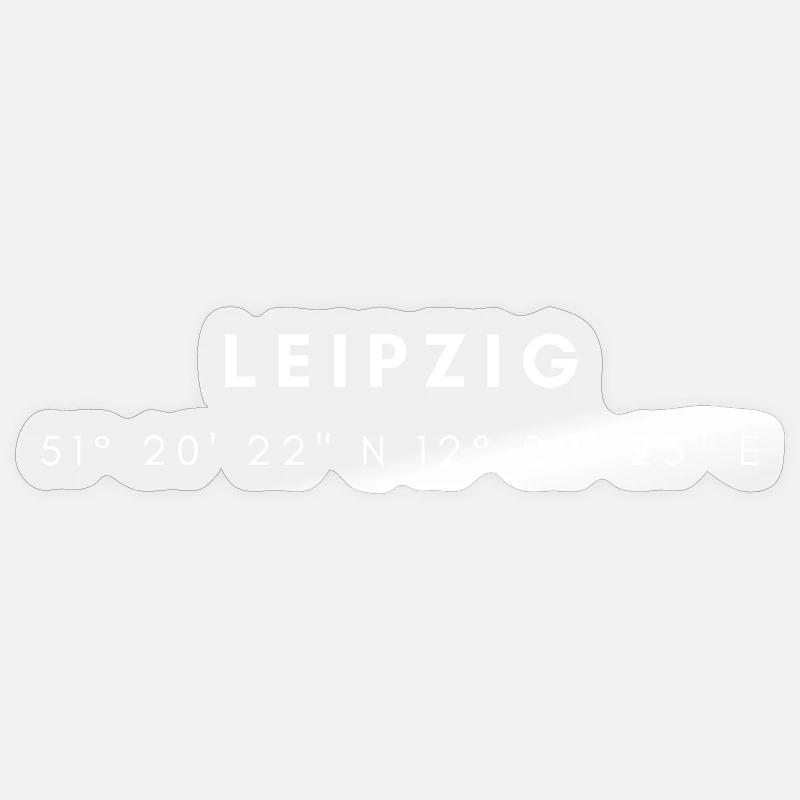 Leipzig coordinates Sticker size S (10 x 10 cm)