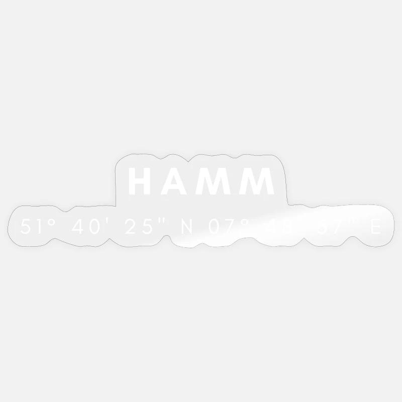 Hamm coordinates Sticker size S (10 x 10 cm)