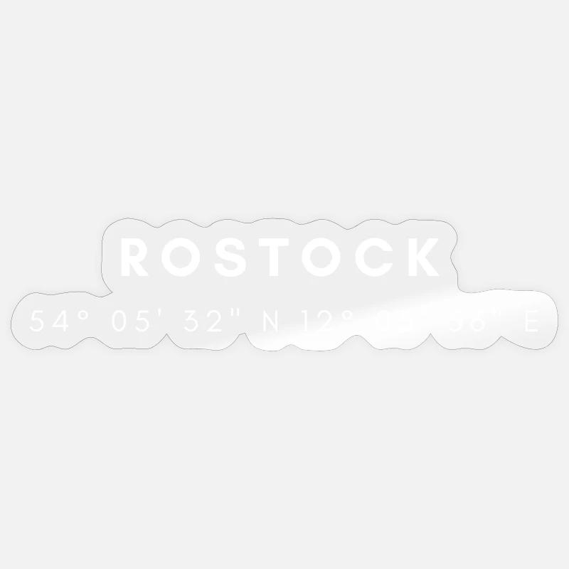 Rostock coordinates Sticker size S (10 x 10 cm)