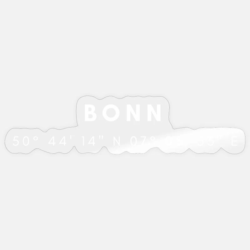 Bonn coordinates Sticker size S (10 x 10 cm)