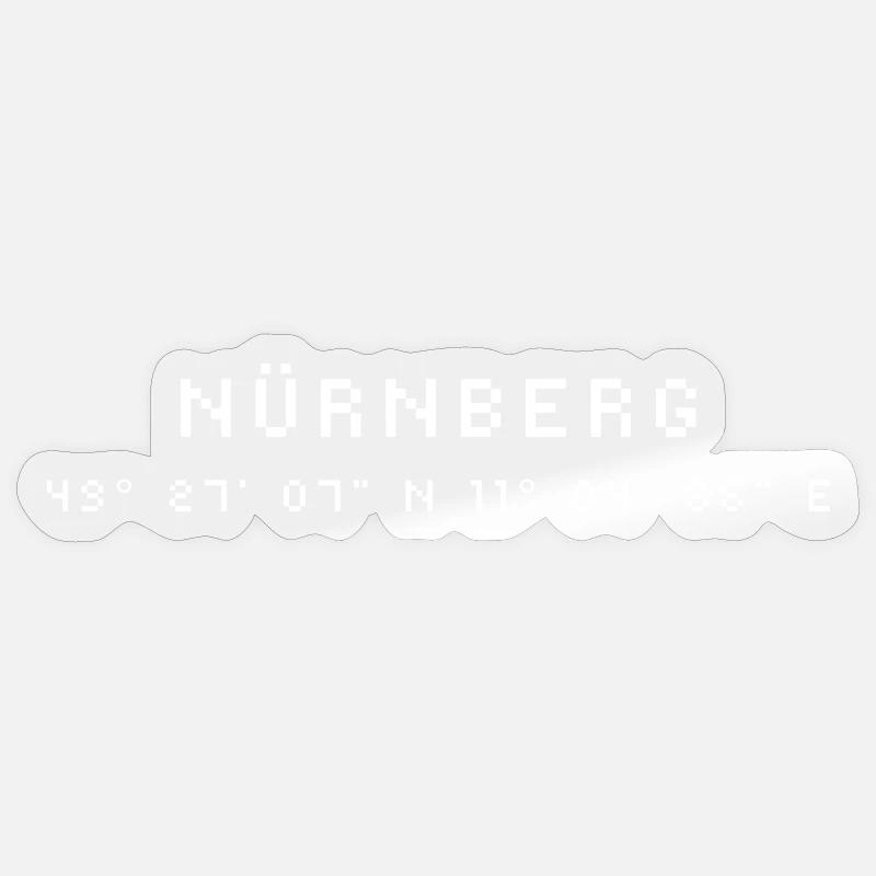 Nuremberg coordinates Sticker size S (10 x 10 cm)