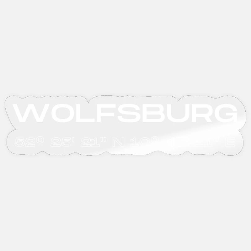 Wolfsburg coordinates Sticker size S (10 x 10 cm)