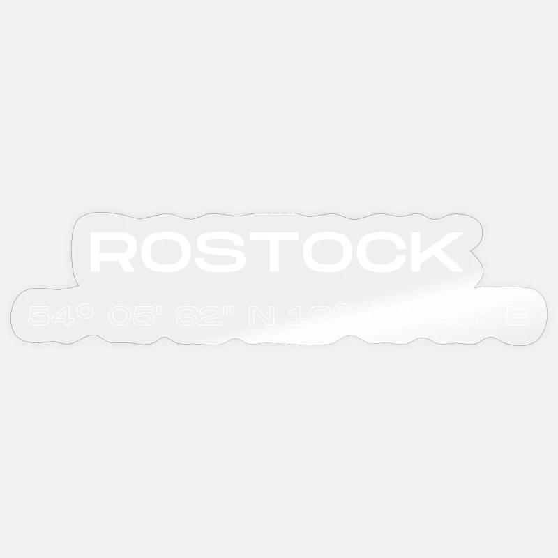 Rostock coordinates Sticker size S (10 x 10 cm)