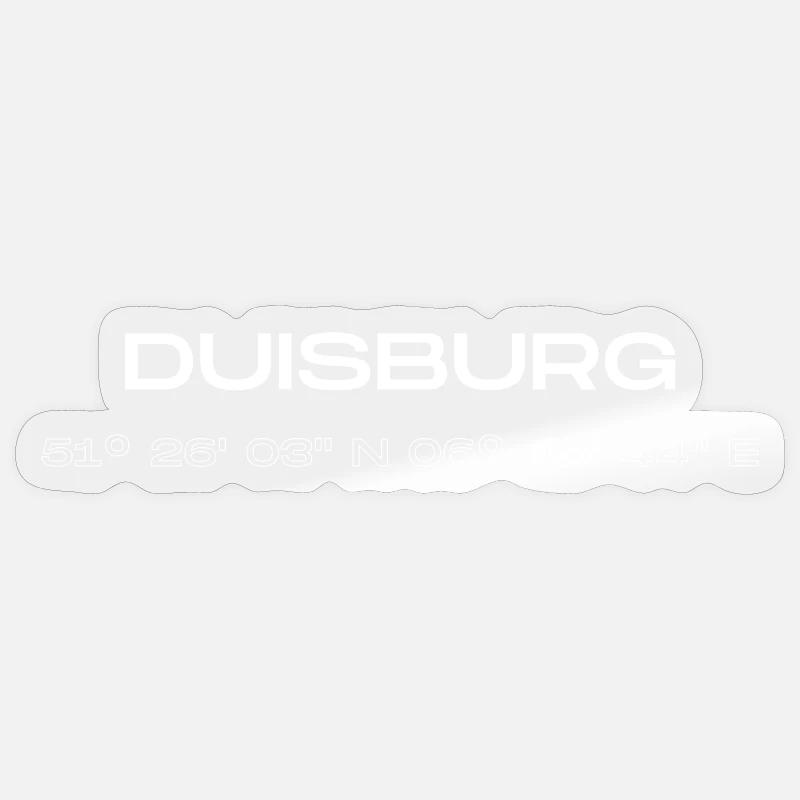 Duisburg coordinates Sticker size S (10 x 10 cm)