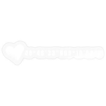 Les coordonnées de Stuttgart Heart - Sticker taille S (10 x 10 cm) - brillant transparent - Devant