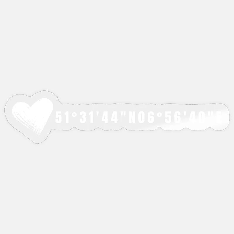 Bottrop Heart coordinates Sticker size S (10 x 10 cm)