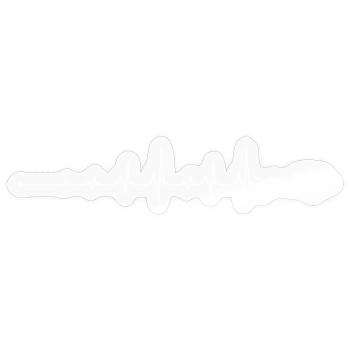 Heartbeat Scuba Dive - Sticker size S (10 x 10 cm) - transparent glossy - Front