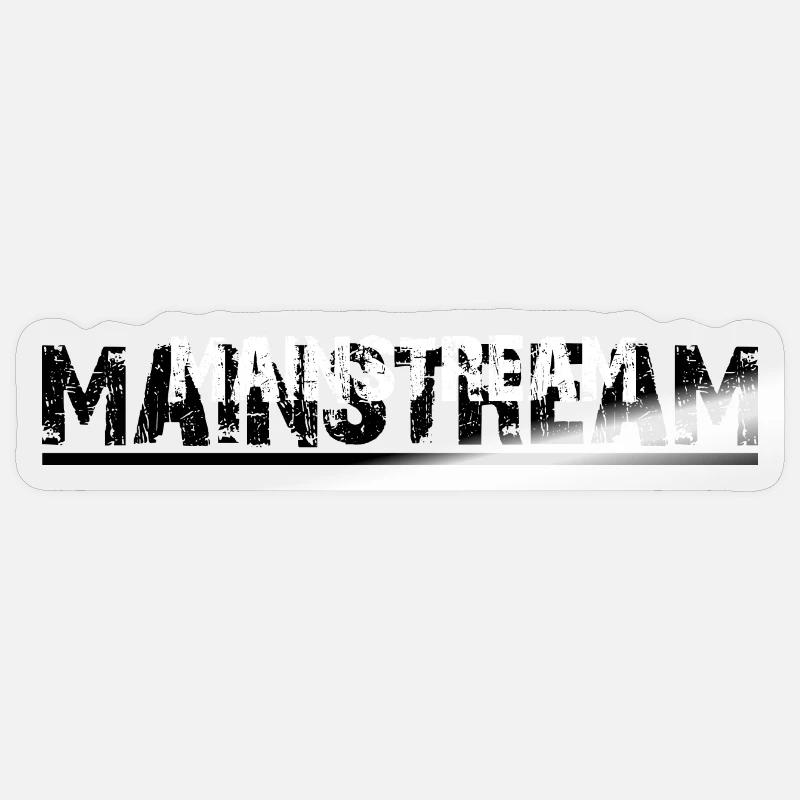 mainstream weiss Sticker Größe S (10 x 10 cm)