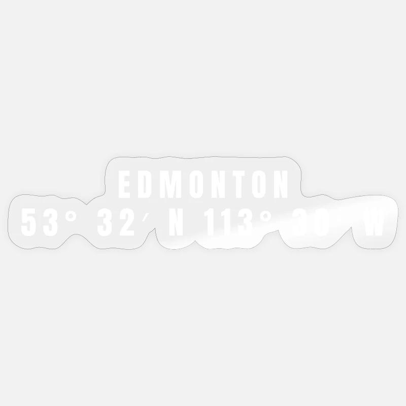 Edmonton, Canada Coordinates Sticker size S (10 x 10 cm)