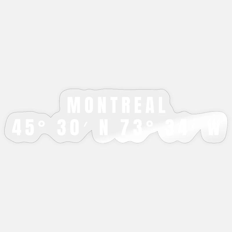 Montreal, Canada Coordinates Sticker size S (10 x 10 cm)