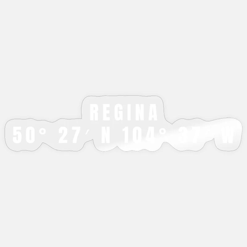 Regina Canada Coordinates Sticker size S (10 x 10 cm)