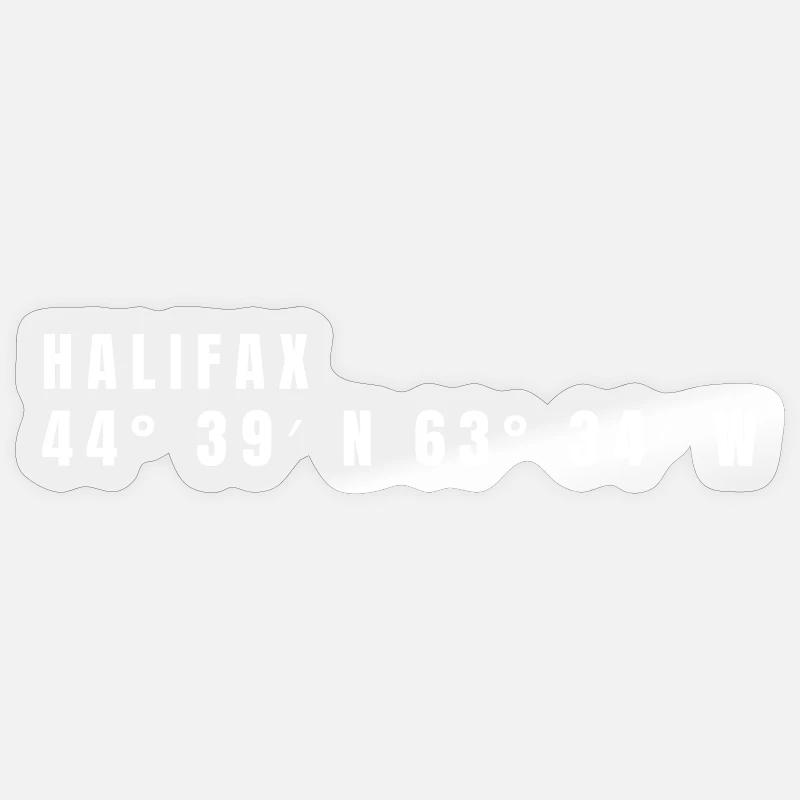 Halifax, Canada Coordinates Sticker size S (10 x 10 cm)