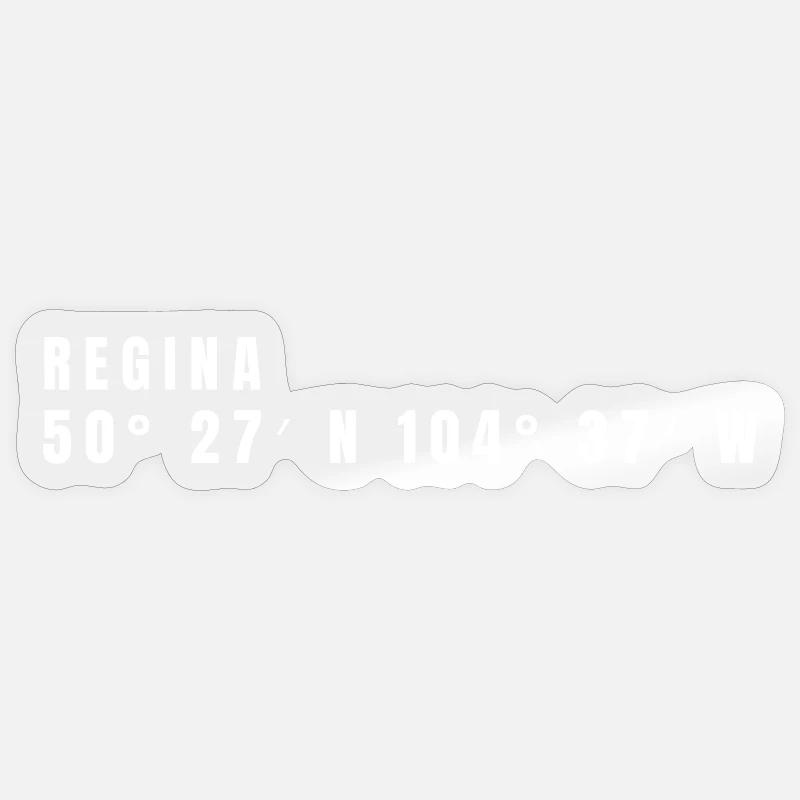 Regina Canada Coordinates Sticker size S (10 x 10 cm)