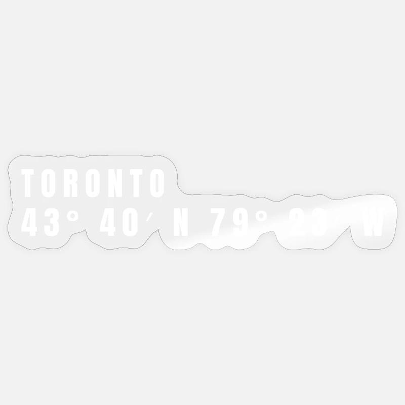 Toronto, Canada Coordinates Sticker size S (10 x 10 cm)