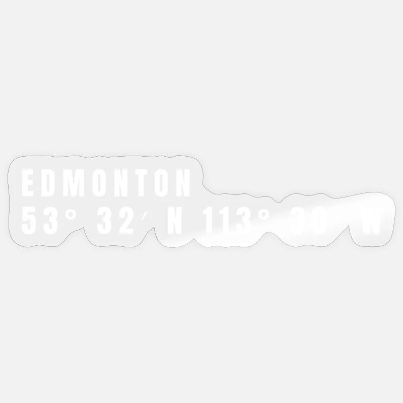Edmonton, Canada Coordinates Sticker size S (10 x 10 cm)