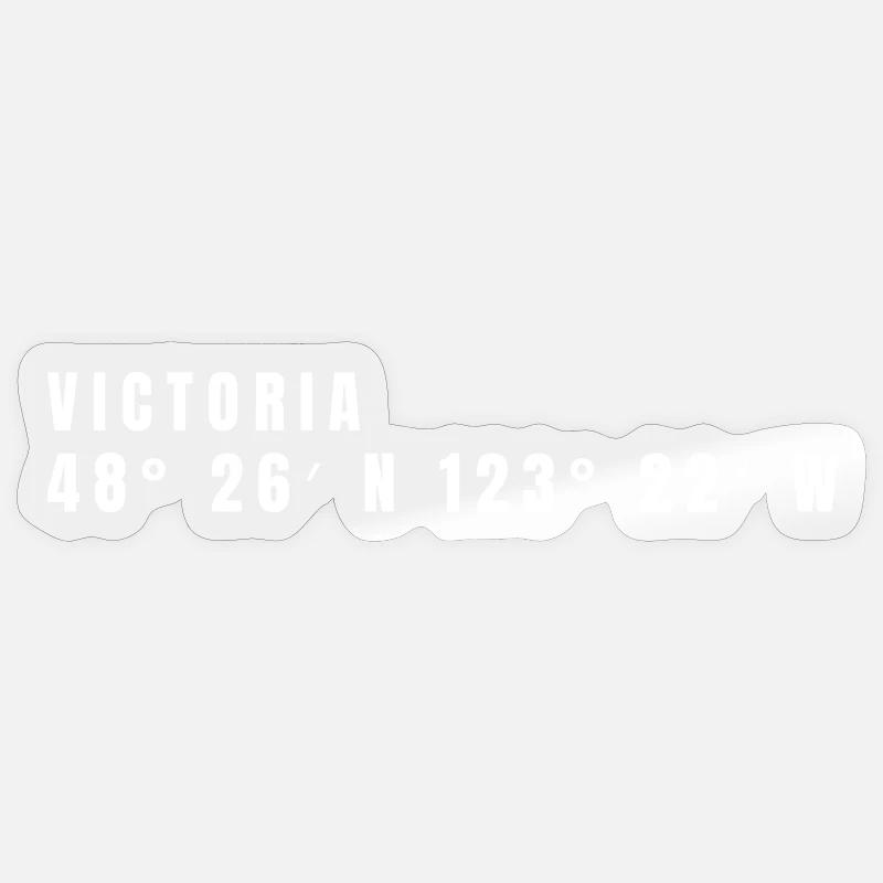 Victoria Canada Coordinates Sticker size S (10 x 10 cm)